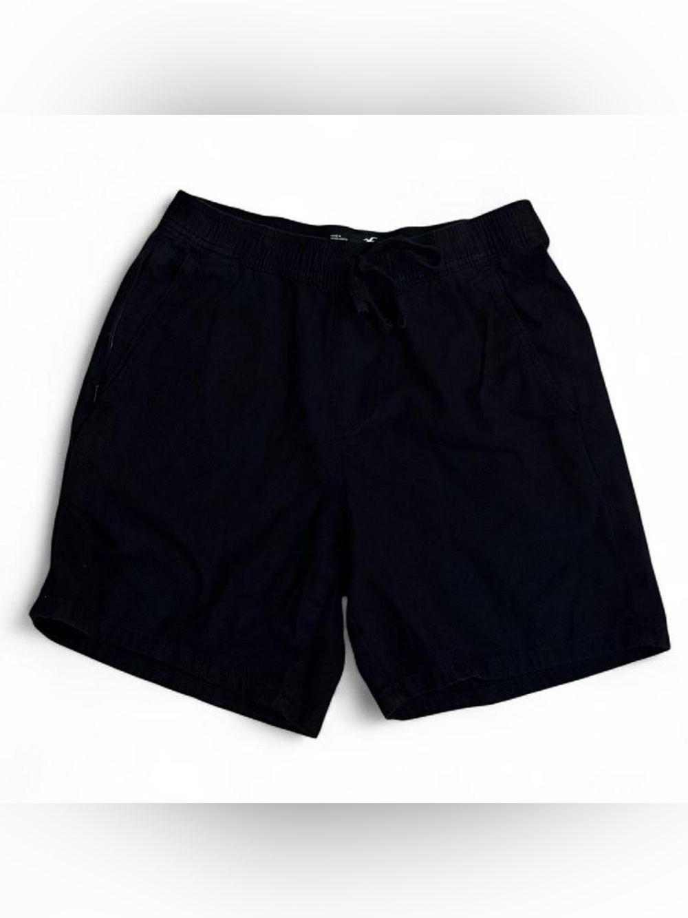 Hollister Epic Flex cotton linen black jogger shorts